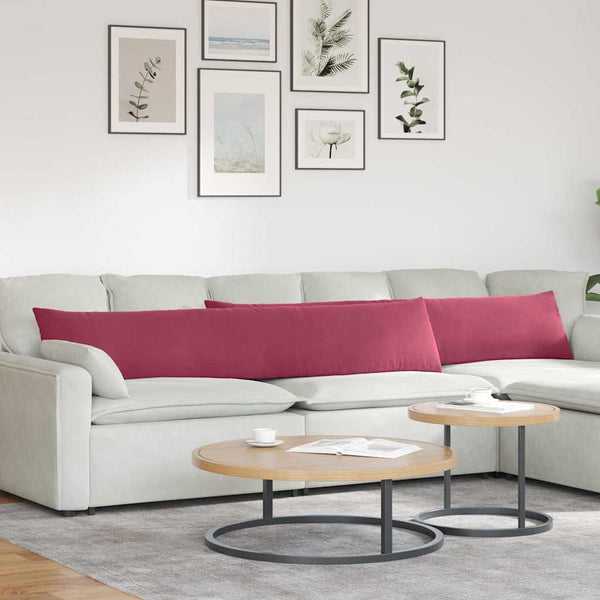Weinrote Sofakissen 2er Set Cord 200x40 cm