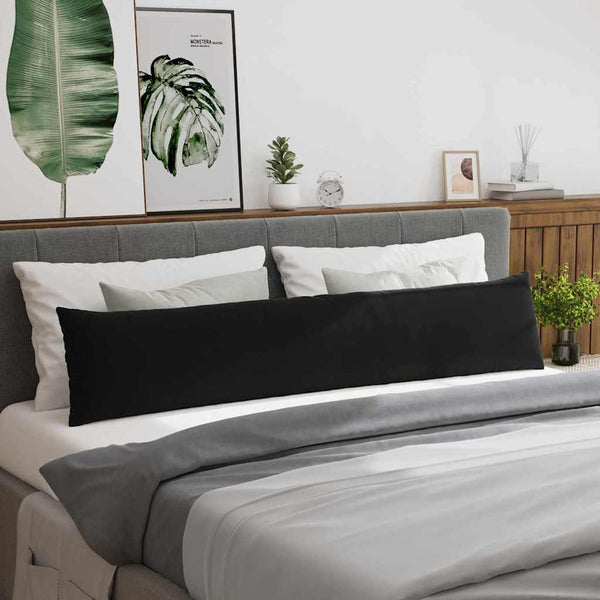 Sofakissen 2er Set Schwarz Cord 200x40
