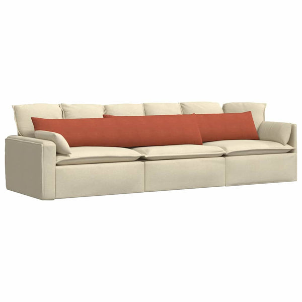 2er-Set Sofakissen Rot-Orange Cord 200x40cm