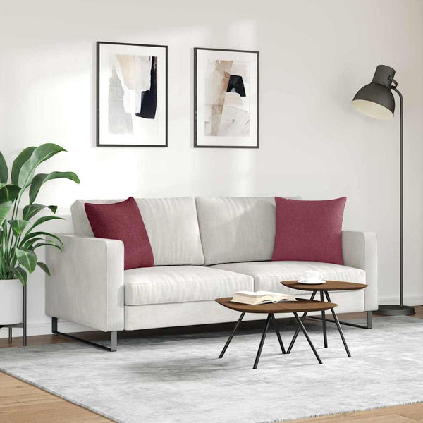 Weinrote Sofakissen 2er Set 45x45 cm