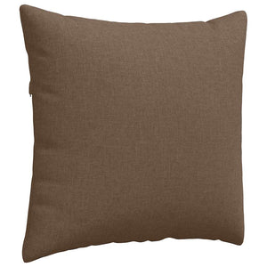 vidaXL Coussins de canapé 2 pcs Marron 45 x 45 cm Tissu