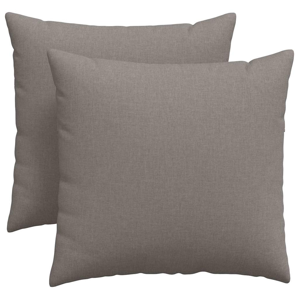 vidaXL Coussins de canapé 2 pcs Taupe 45 x 45 cm Tissu