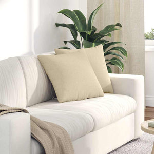 vidaXL Coussins de canapé 2 pcs Crème 45 x 45 cm Tissu
