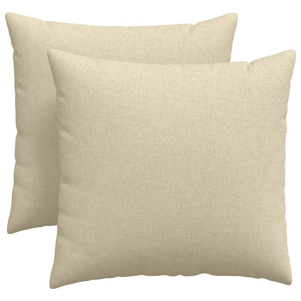 vidaXL Coussins de canapé 2 pcs Crème 45 x 45 cm Tissu