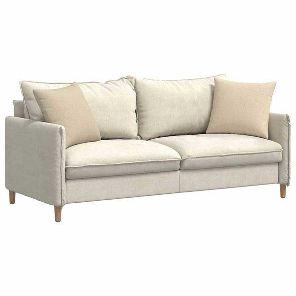 vidaXL Coussins de canapé 2 pcs Crème 45 x 45 cm Tissu