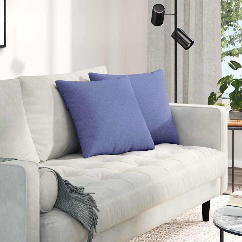 Sofakissen 2er-Set Jeansblau 45x45 cm