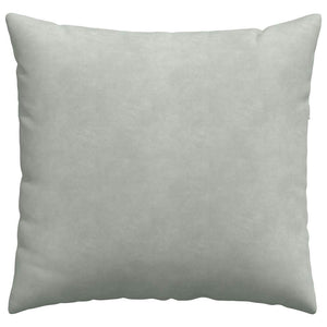 Sofakissen 2er Set Hellgrau Cord 45x45 cm