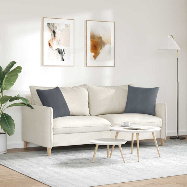 Sofakissen 2er Set Dunkelgrau Cord 45x45 cm