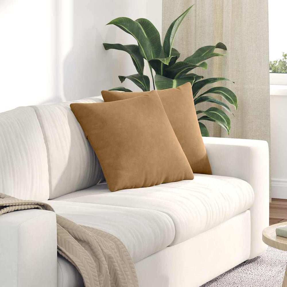 Sofakissen Braun Cord 45x45 cm 2er-Set