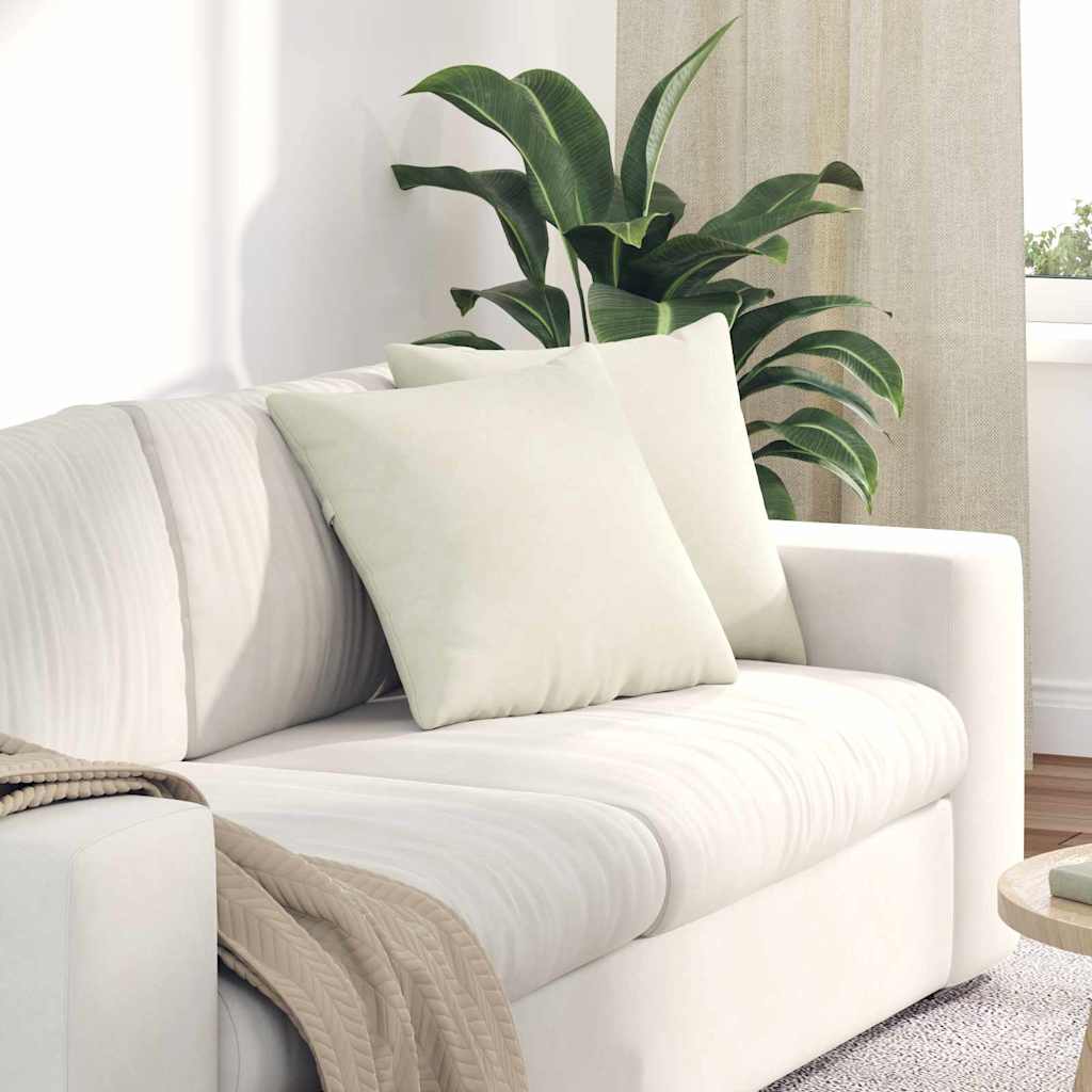 Sofakissen 2er Set Creme Cord 45x45 cm