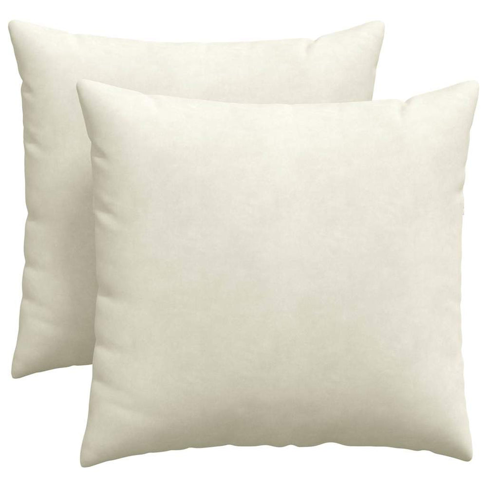 Sofakissen 2er Set Creme Cord 45x45 cm
