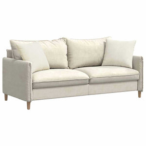 Sofakissen 2er Set Creme Cord 45x45 cm