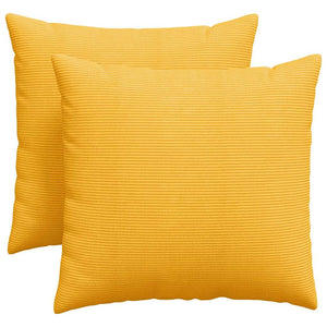 Cord Sofakissen Gelb 45x45cm 2er-Set