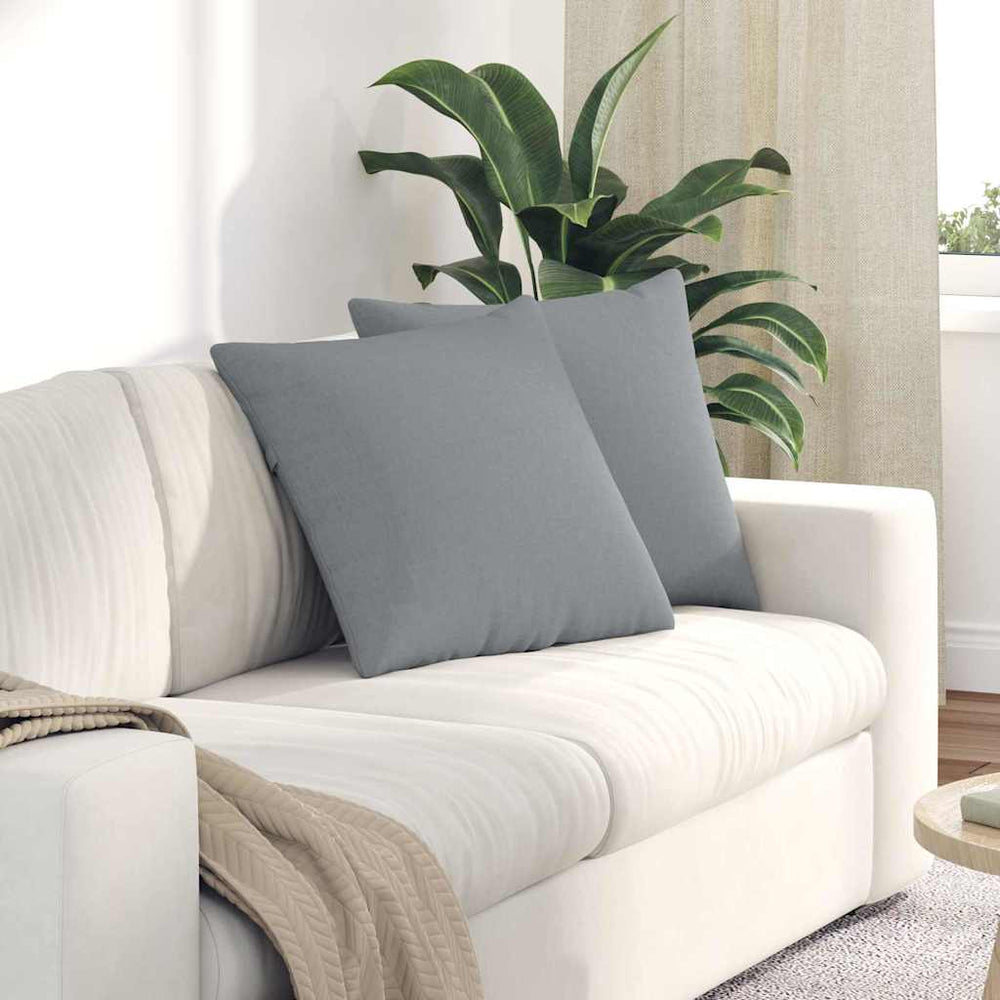 Sofakissen 2er-Set Hellgrau 50x50 cm