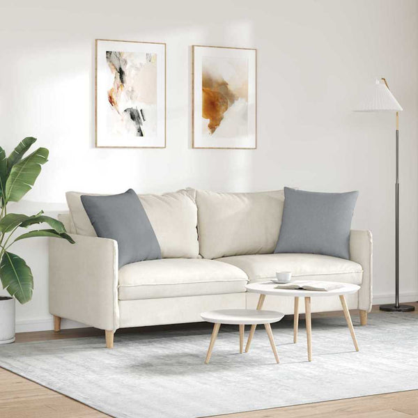 Sofakissen 2er-Set Hellgrau 50x50 cm