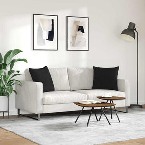 Schwarze Sofakissen 2er-Set, 50x50 cm