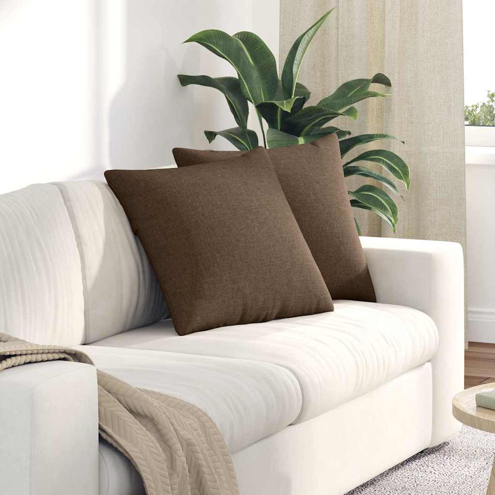 Braune Sofakissen 2er Set 50x50 cm