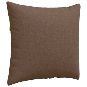 vidaXL Coussins de canapé 2 pcs Marron 50 x 50 cm Tissu