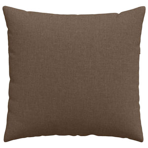 vidaXL Coussins de canapé 2 pcs Marron 50 x 50 cm Tissu