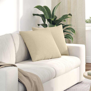 Sofakissen 2er Set Creme 50x50 cm