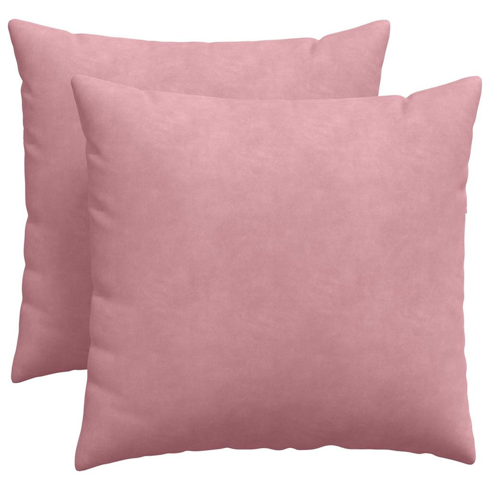 2er Sofakissen Rosa Cord 50x50 cm