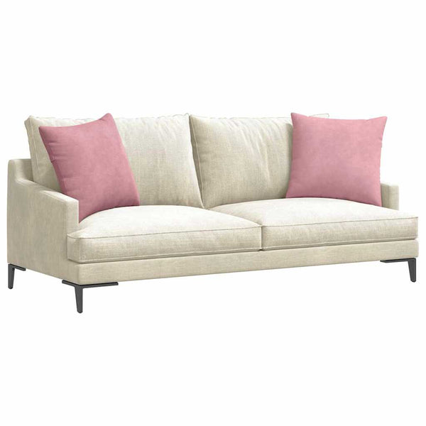 2er Sofakissen Rosa Cord 50x50 cm