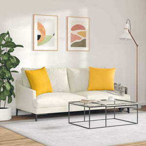 Gelbe Cord Sofakissen 50x50cm, 2er-Set