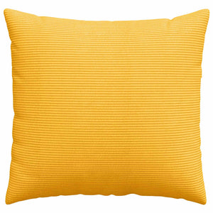 Gelbe Cord Sofakissen 50x50cm, 2er-Set