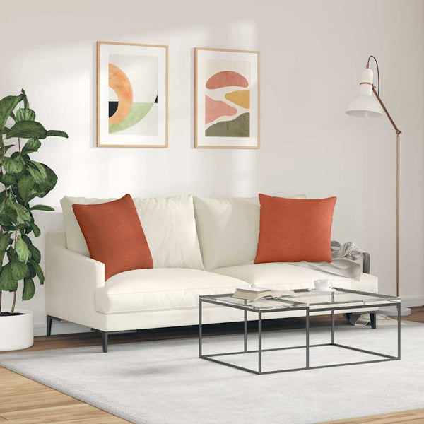 Sofakissen 2er Set Rot-Orange Cord 50x50