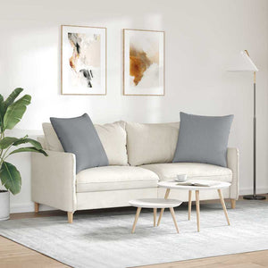 Sofakissen 2er Set Hellgrau 60x60 cm