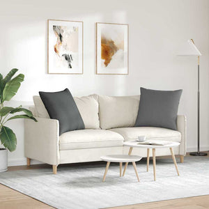 Sofakissen 2er Set Dunkelgrau 60x60 cm