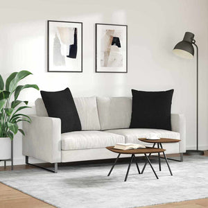 vidaXL Coussins de canapé 2 pcs Noir 60 x 60 cm Tissu