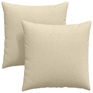 vidaXL Coussins de canapé 2 pcs Crème 60 x 60 cm Tissu