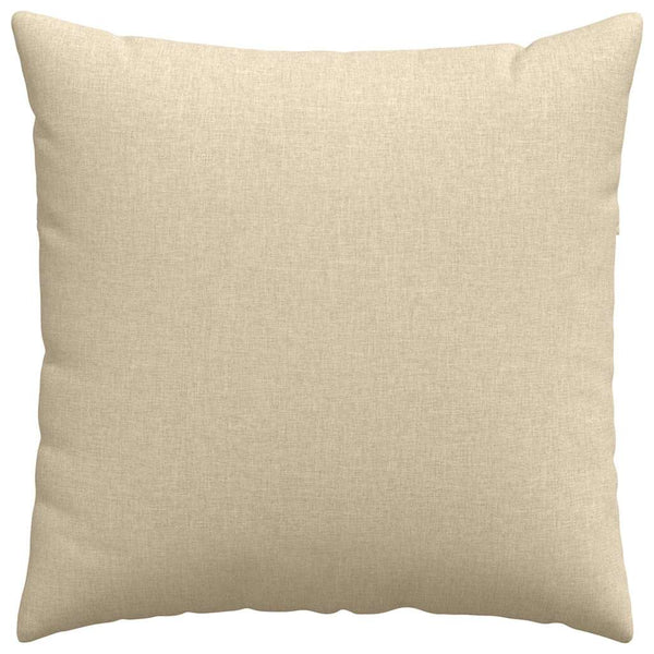 vidaXL Coussins de canapé 2 pcs Crème 60 x 60 cm Tissu