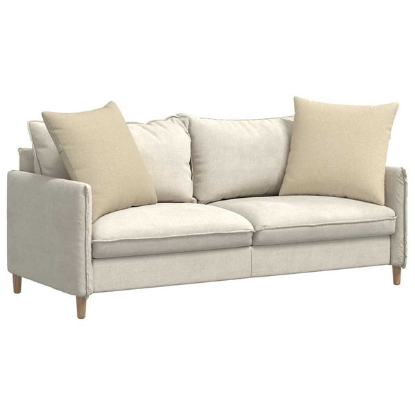 vidaXL Coussins de canapé 2 pcs Crème 60 x 60 cm Tissu