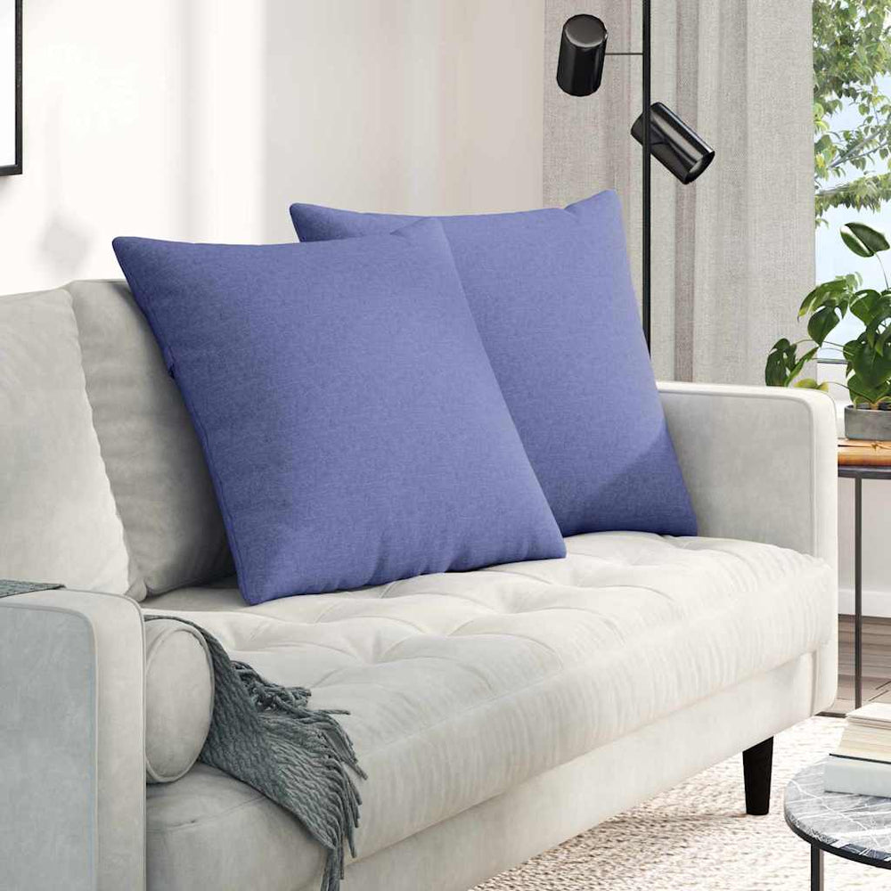 Sofakissen 2er-Set Jeans Blau 60x60 cm