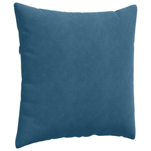 2er Set Sofakissen Blau Cord 60x60 cm