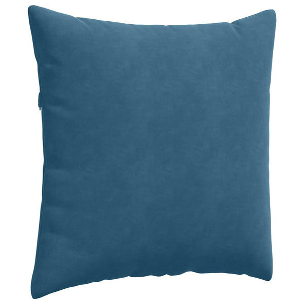 2er Set Sofakissen Blau Cord 60x60 cm