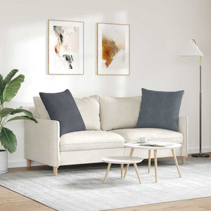 Sofakissen Dunkelgrau Cord 60x60cm 2er-Set