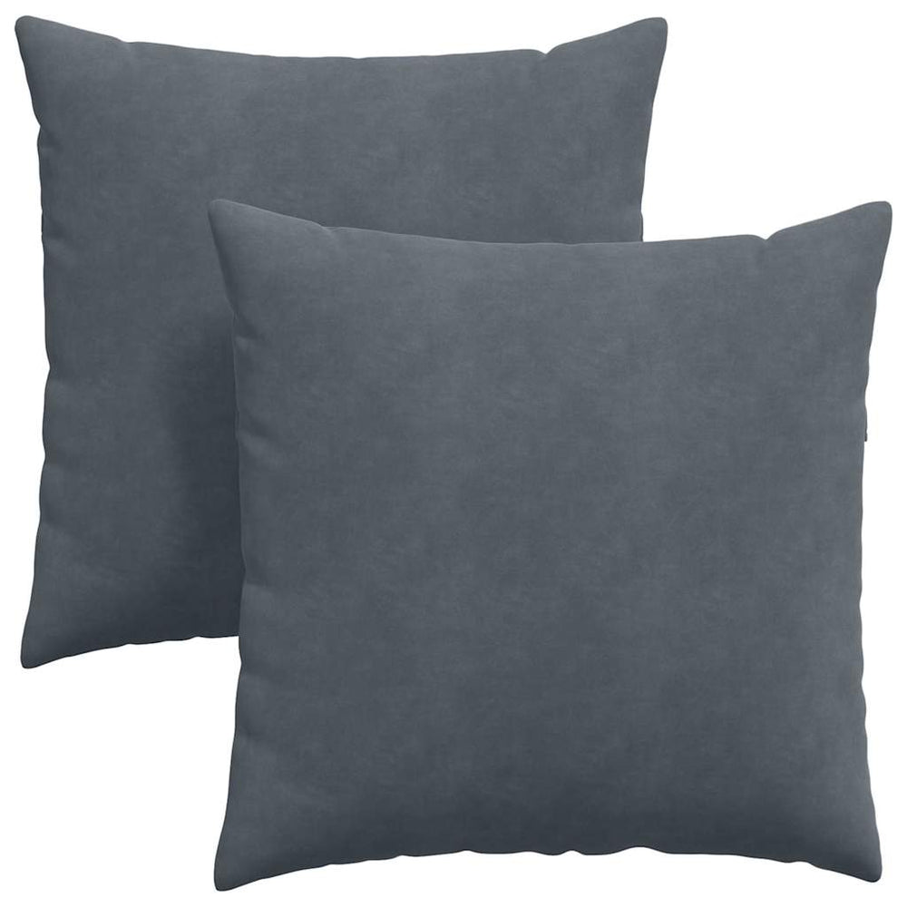 Sofakissen Dunkelgrau Cord 60x60cm 2er-Set