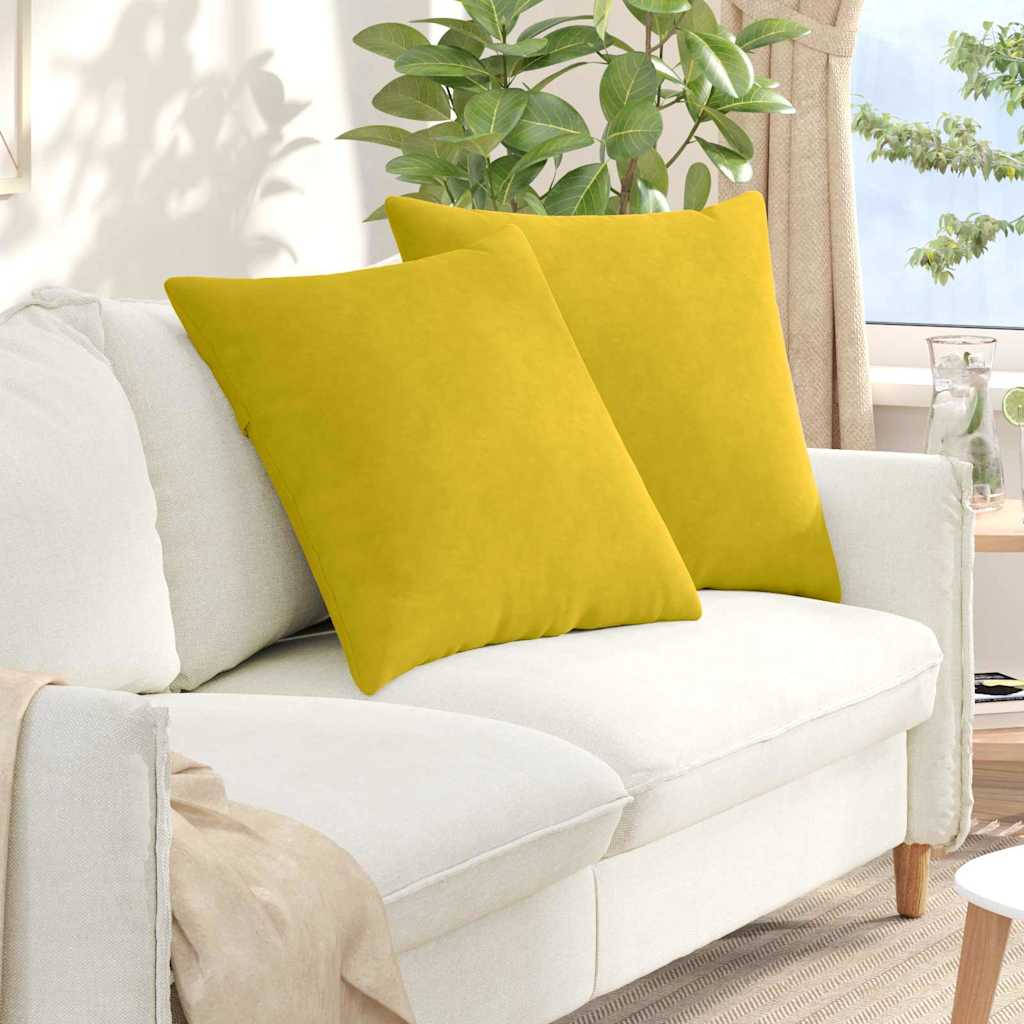 Sofakissen Gelb Cord 60x60 cm 2er-Set