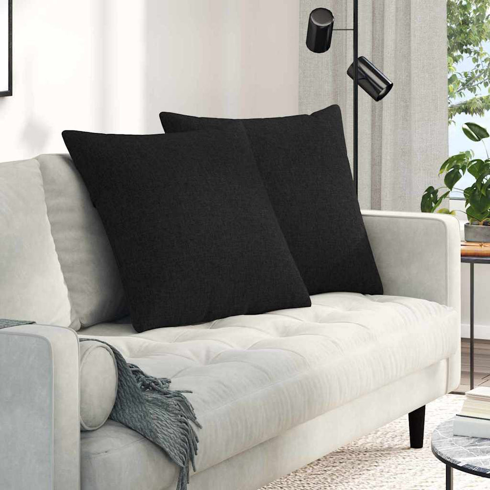 Schwarze Sofakissen 80x80cm, 2er-Set