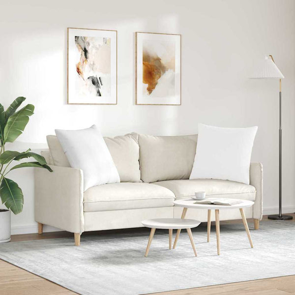 vidaXL Coussins de canapé 2 pcs Blanc 80 x 80 cm Tissu