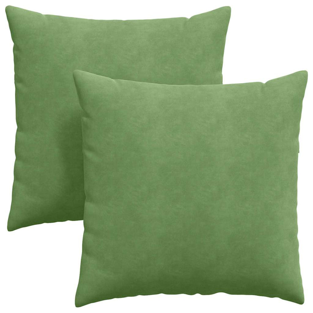 Hellgrüne Cord Sofakissen 80x80cm, 2er-Set