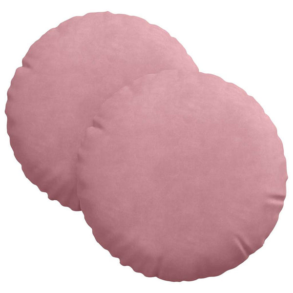Samt Sitzkissen Rosa 2er Set Ø30cm