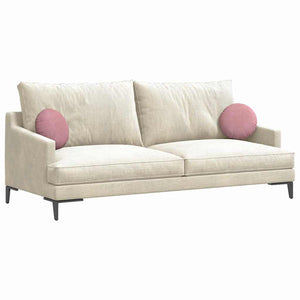Samt Sitzkissen Rosa 2er Set Ø30cm
