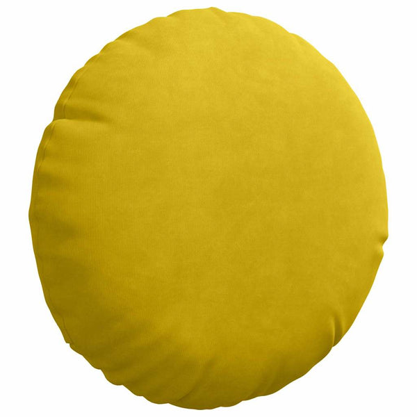 Gelbe Samt Sitzkissen Ø30cm, 2er-Set