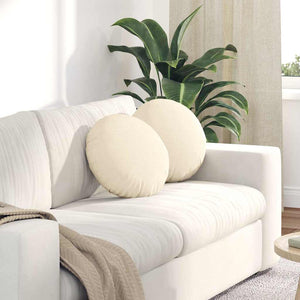 Sitzkissen 2er-Set Creme Cord Ø40cm