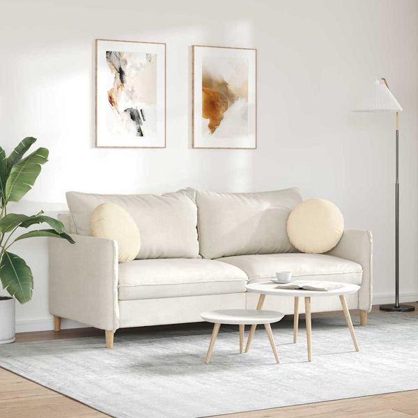 Sitzkissen 2er-Set Creme Cord Ø40cm