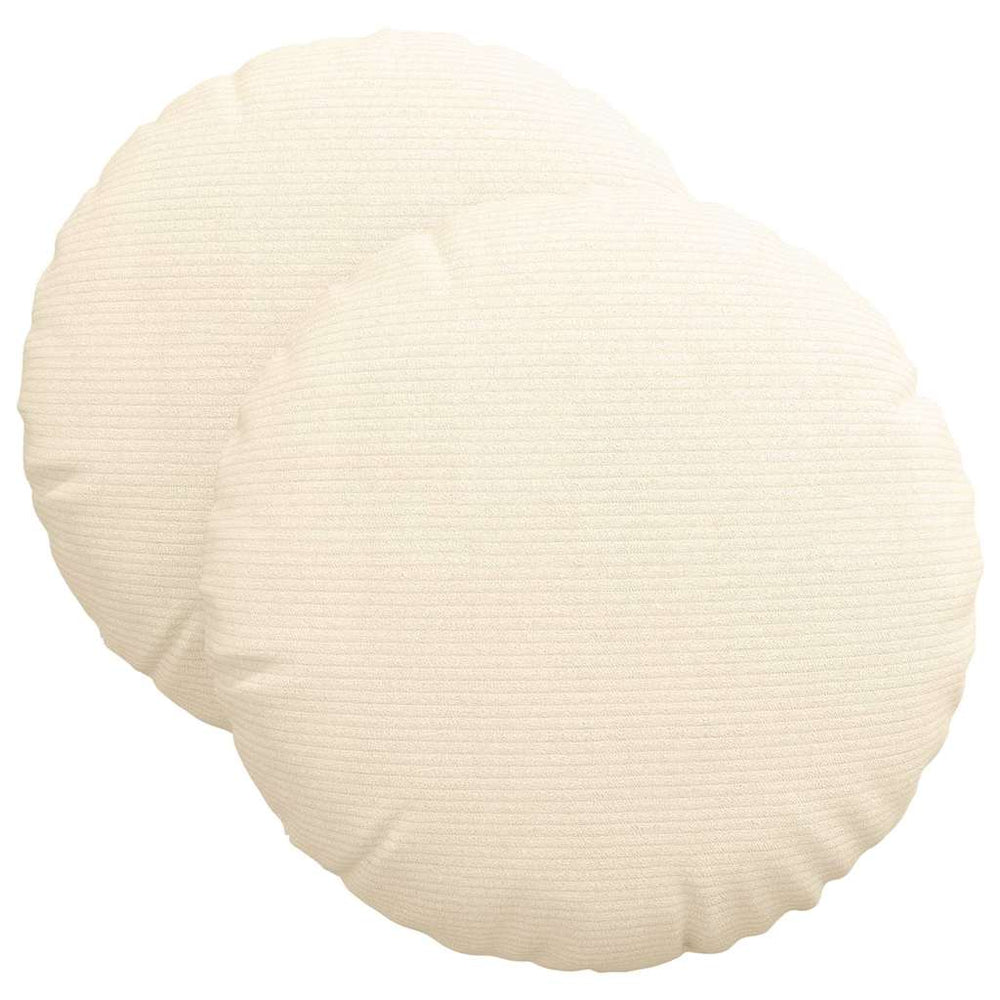 Sitzkissen 2er-Set Creme Cord Ø40cm